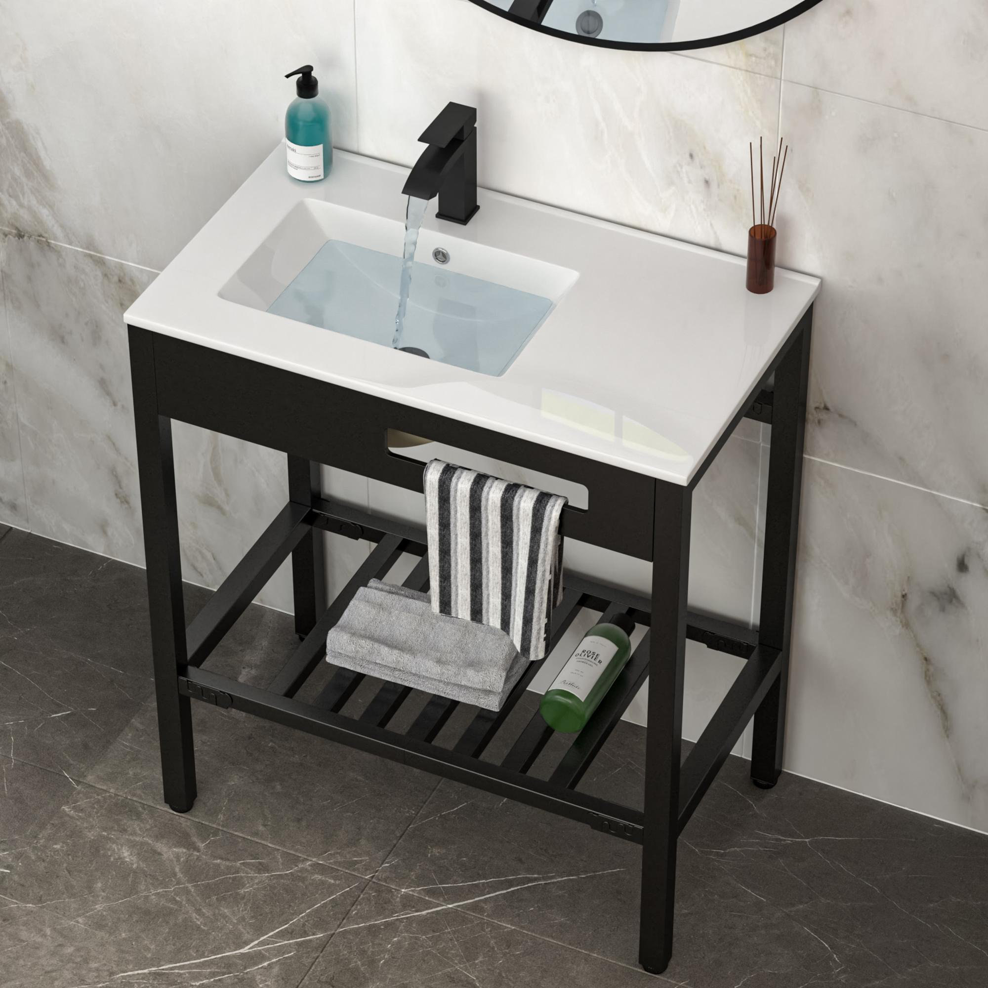 Ebern Designs 32" Freestanding Single Bathroom Vanity with Sink ...